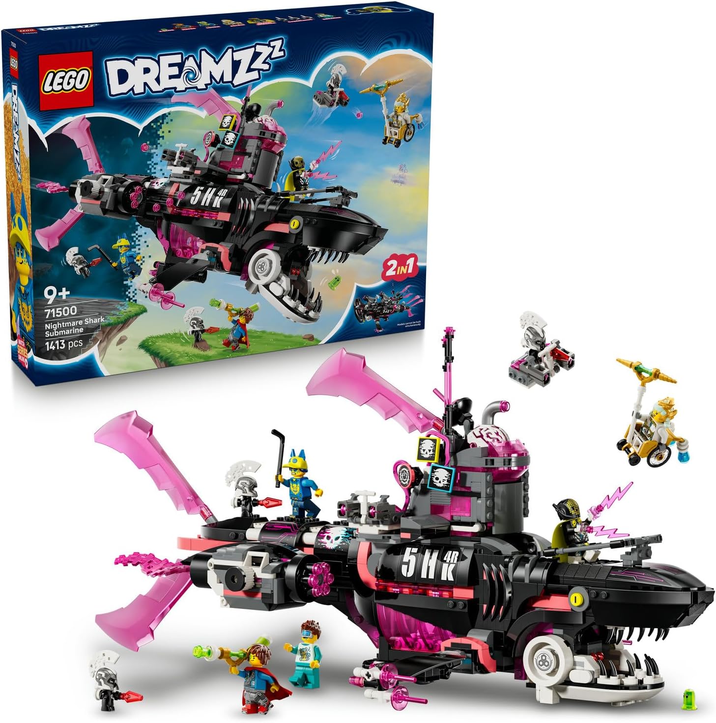 لگو سری دریمز مدل کابوس کوسه زیردریایی 71500 - LEGO DREAMZzz Nightmare Shark Submarine 71500