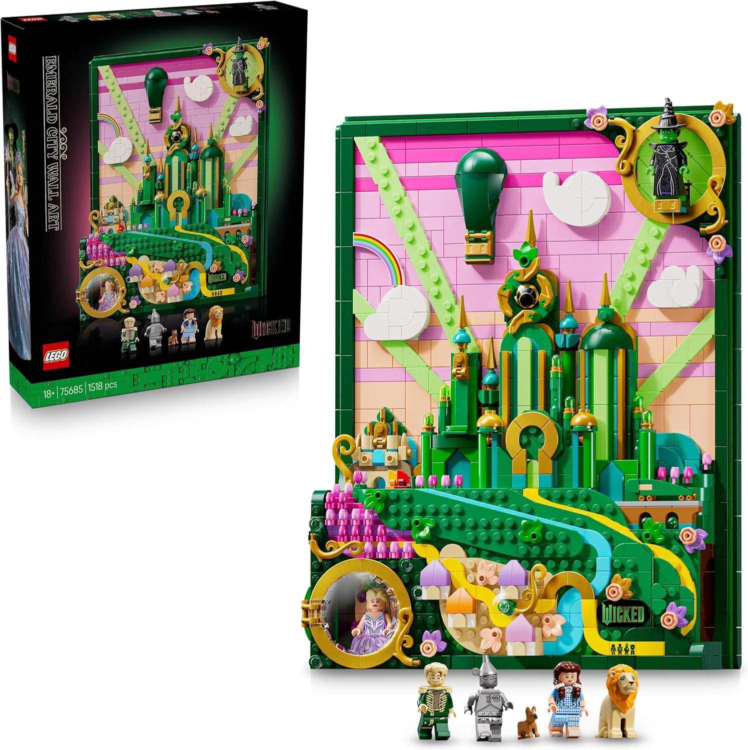 لگو سری فیلم شرور مدل هنر دیواری شهر زمرد ۷۵۶۸۵ - LEGO Wicked Emerald City Wall Art 75685
