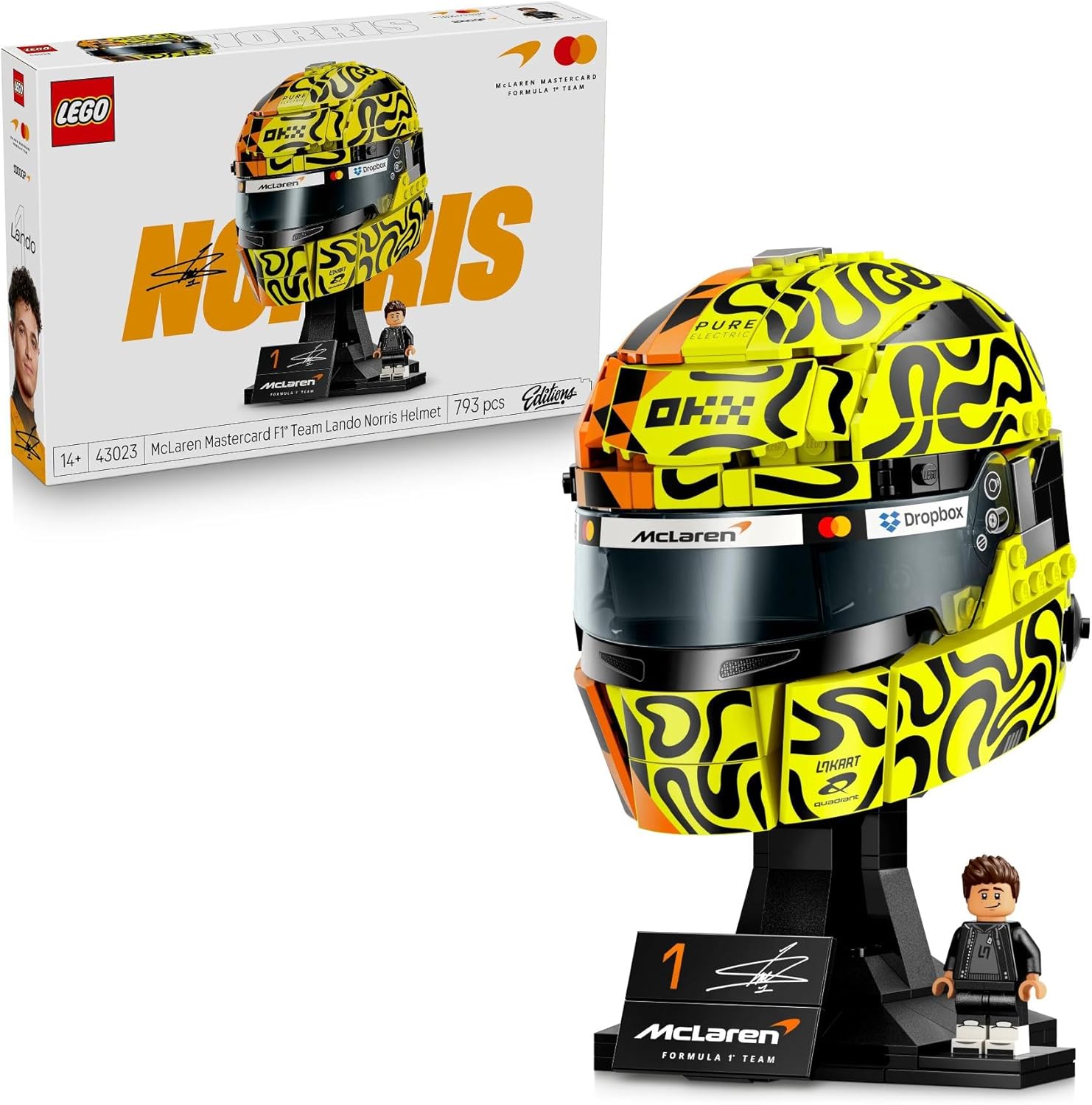 لگو سری آیکون مدل کلاه ایمنی تیم مک‌لارن ، لاندو نوریس 43023 - LEGO® Editions McLaren Mastercard F1® Team Lando Norris Helmet 43023