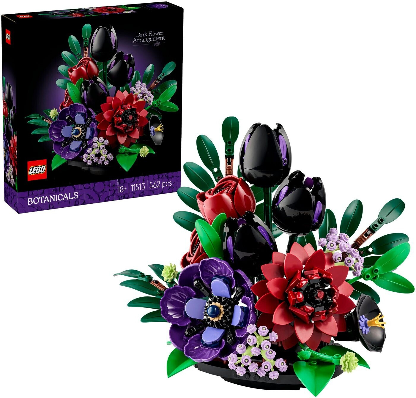 لگو سری آیکون مدل گل آرایی تیره 11513 - LEGO Botanicals Dark Flower Arrangement 11513