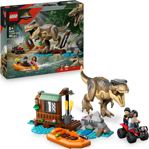 لگو سری پارک ژوراسیک مدل فرار از رودخانه تی . رکس 76975 - LEGO Jurassic World T. rex River Escape 76975