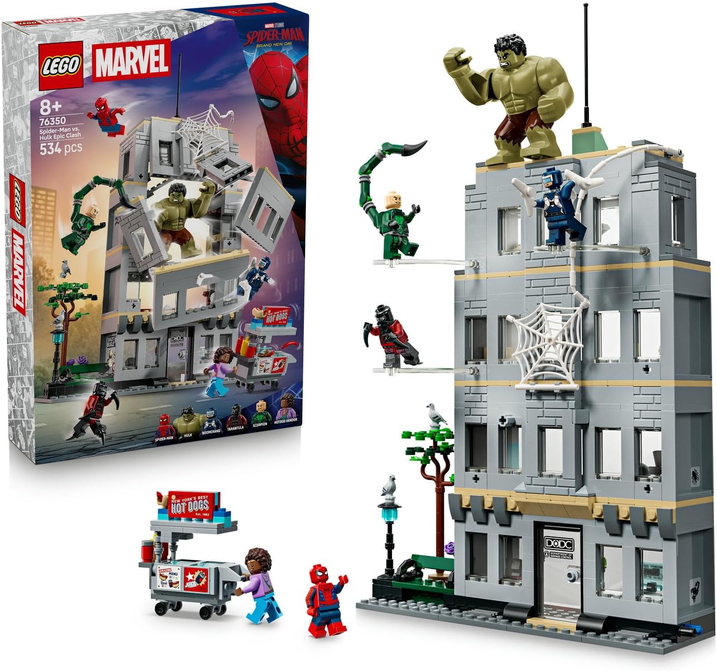 لگو سری ابر قهرمانان مدل نبرد حماسی مرد عنکبوتی و هالک 76350 - LEGO Marvel Spider-Man and Hulk Epic Clash 76350