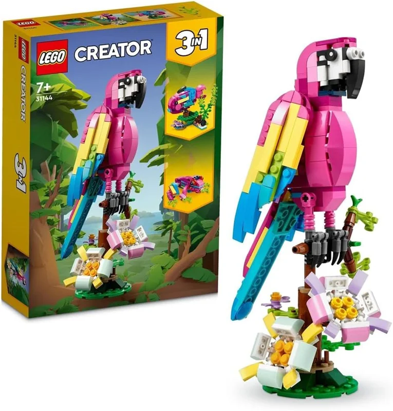 لگو سری سازنده 3 در 1 مدل طوطی صورتی عجیب و غریب 31144 - LEGO® Creator Exotic Pink Parrot 31144