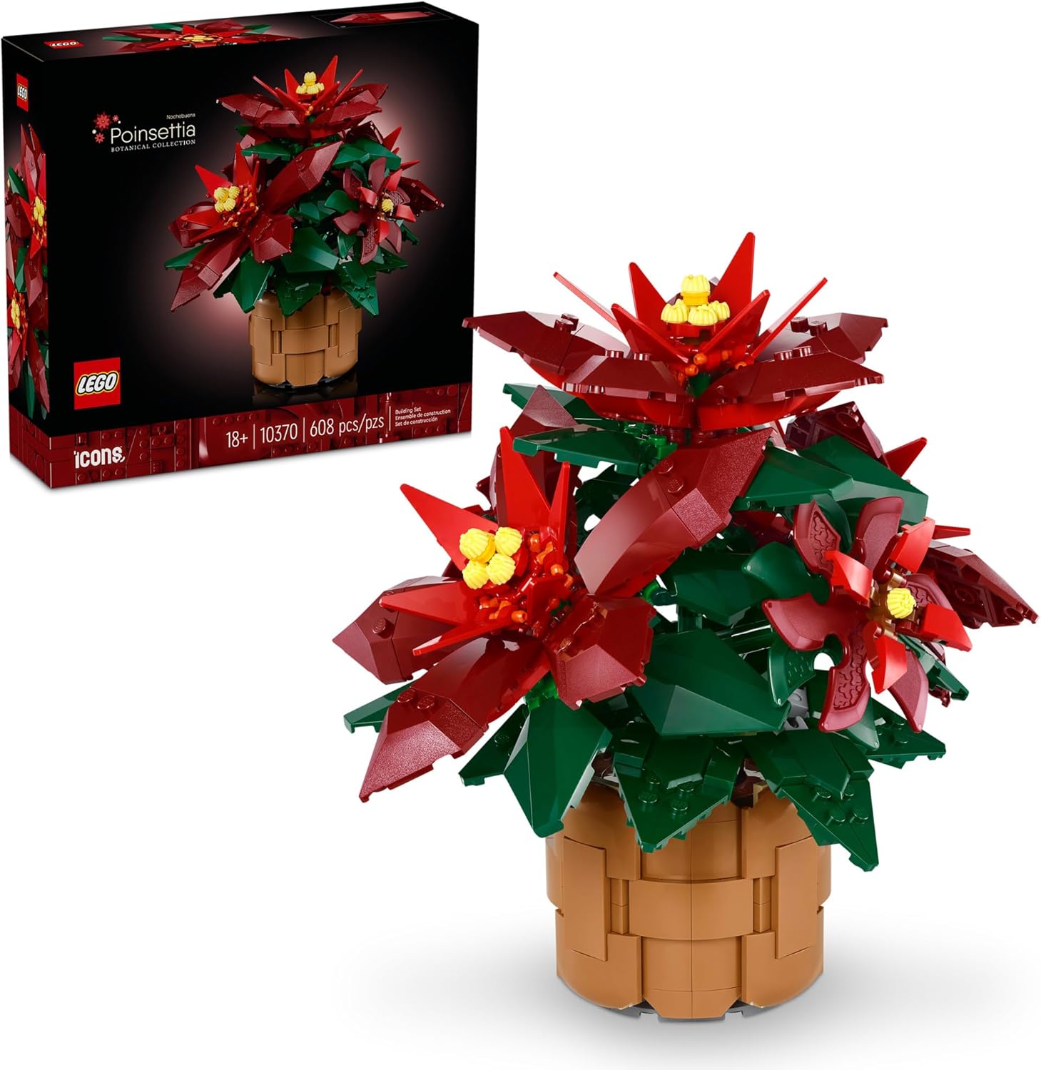 لگو سری آیکون مدل پوینستیا 10370 - LEGO Icons Poinsettia 10370