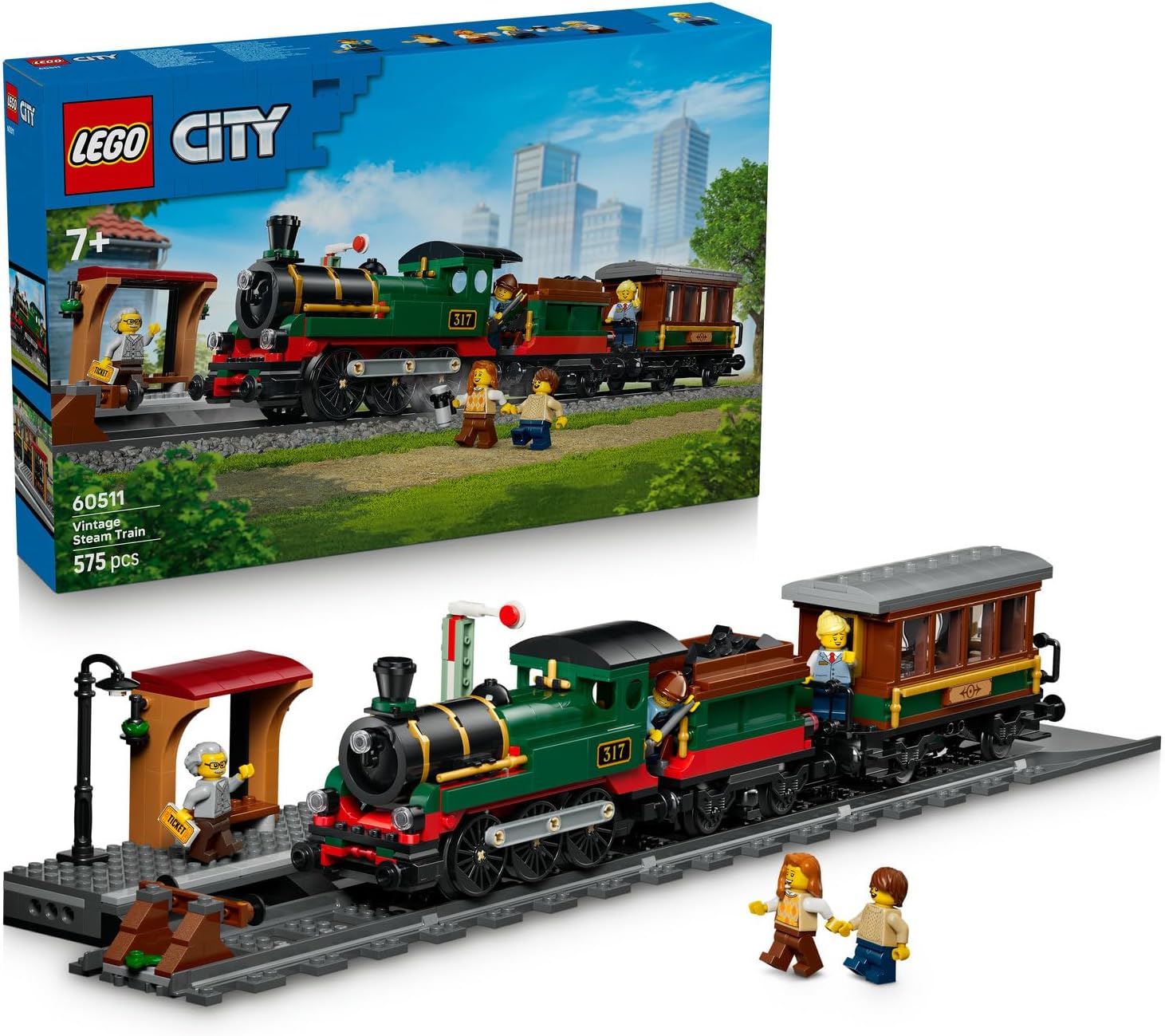 لگو سری سیتی مدل قطار بخار کلاسیک ۶۰۵۱۱ - LEGO City Classic Steam Train 60511