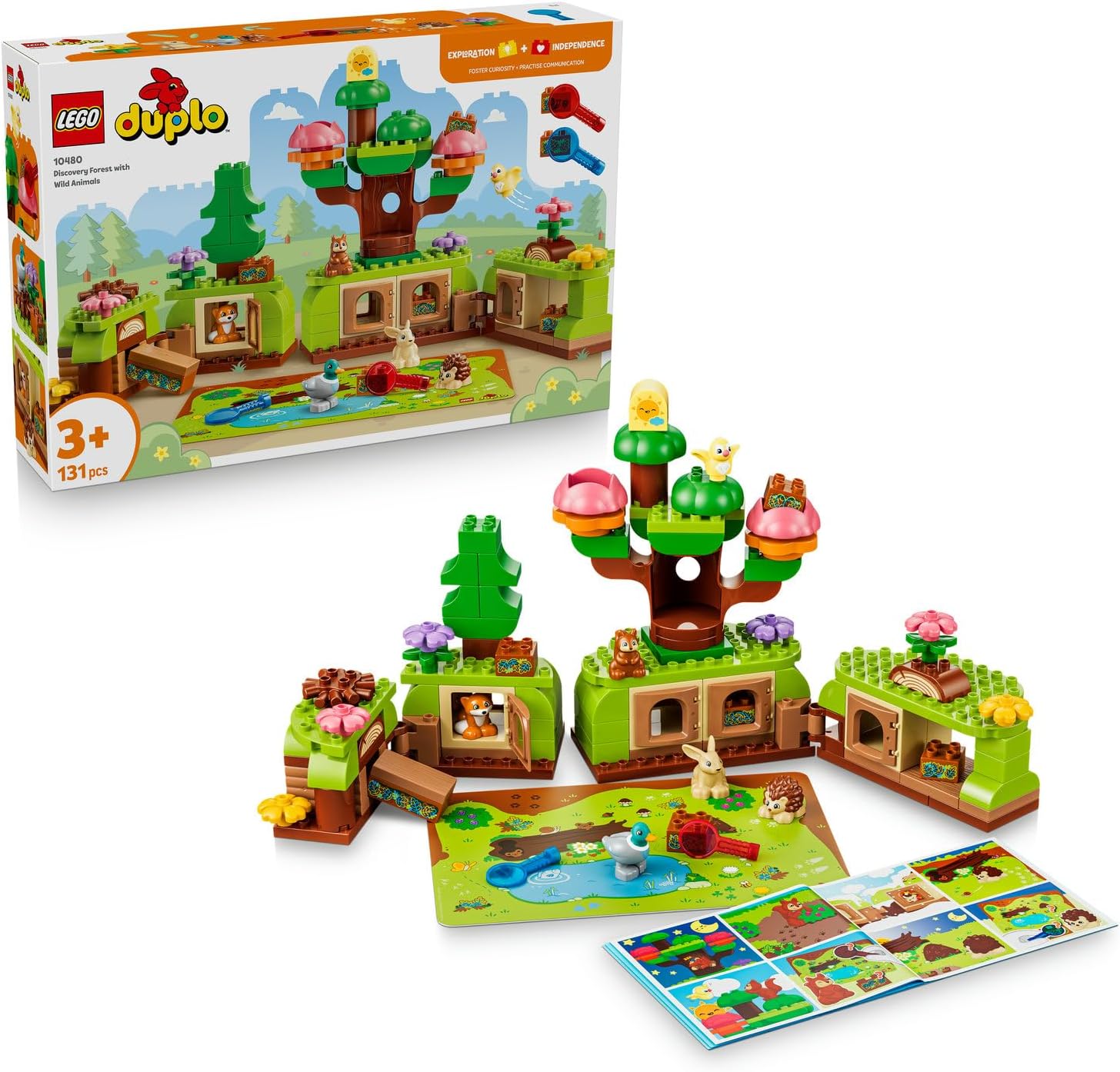 لگو سری دوپلو مدل کاوش در جنگل حیوانات وحشی ۱۰۴۸۰ - LEGO DUPLO Wild Animals Forest Exploration 10480