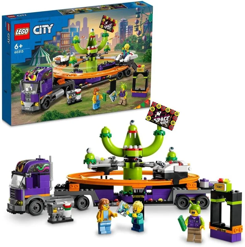 لگو سری سیتی مدل کامیون پارک تفریحی 60313 - Lego City Amusement Park Space Toy Truck 60313