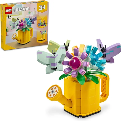 لگو سری سازنده 3 در 1 مدل گل در قوطی آبیاری 31149 - LEGO Creator Flowers in a Watering Can 31149