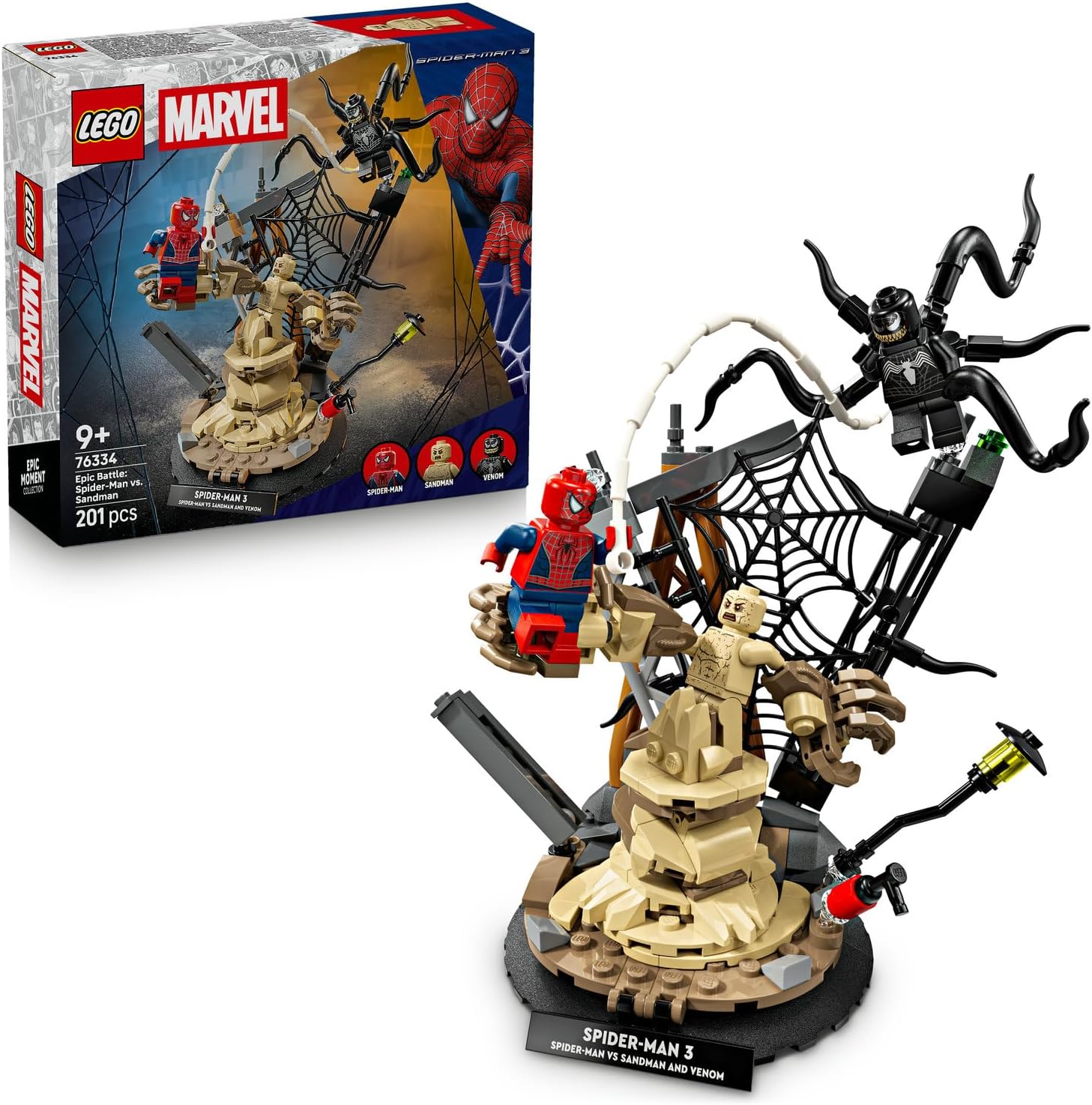 لگو سری ابر قهرمانان مدل نبرد مرد عنکبوتی در مقابل مرد شنی 76334 - LEGO Marvel Legendary Battle: Spider-Man vs. Sandman 76334