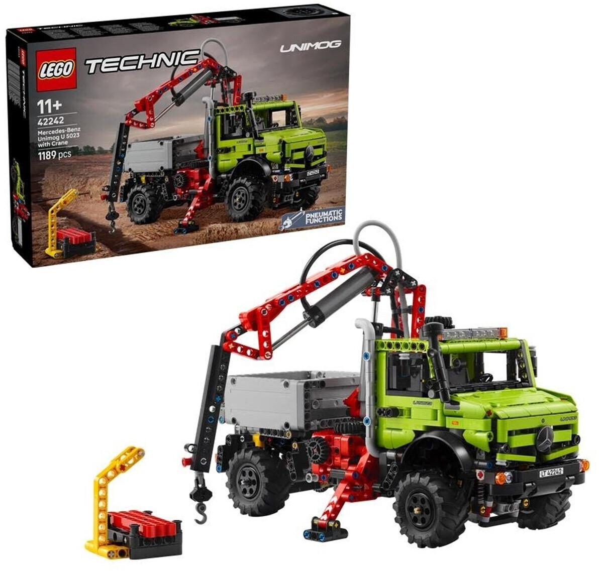 لگو سری تکنیک مدل مرسدس بنز یونیماگ U 5023 با جرثقیل 42242 - LEGO Technic Mercedes-Benz Unimog U 5023 with Crane 42242