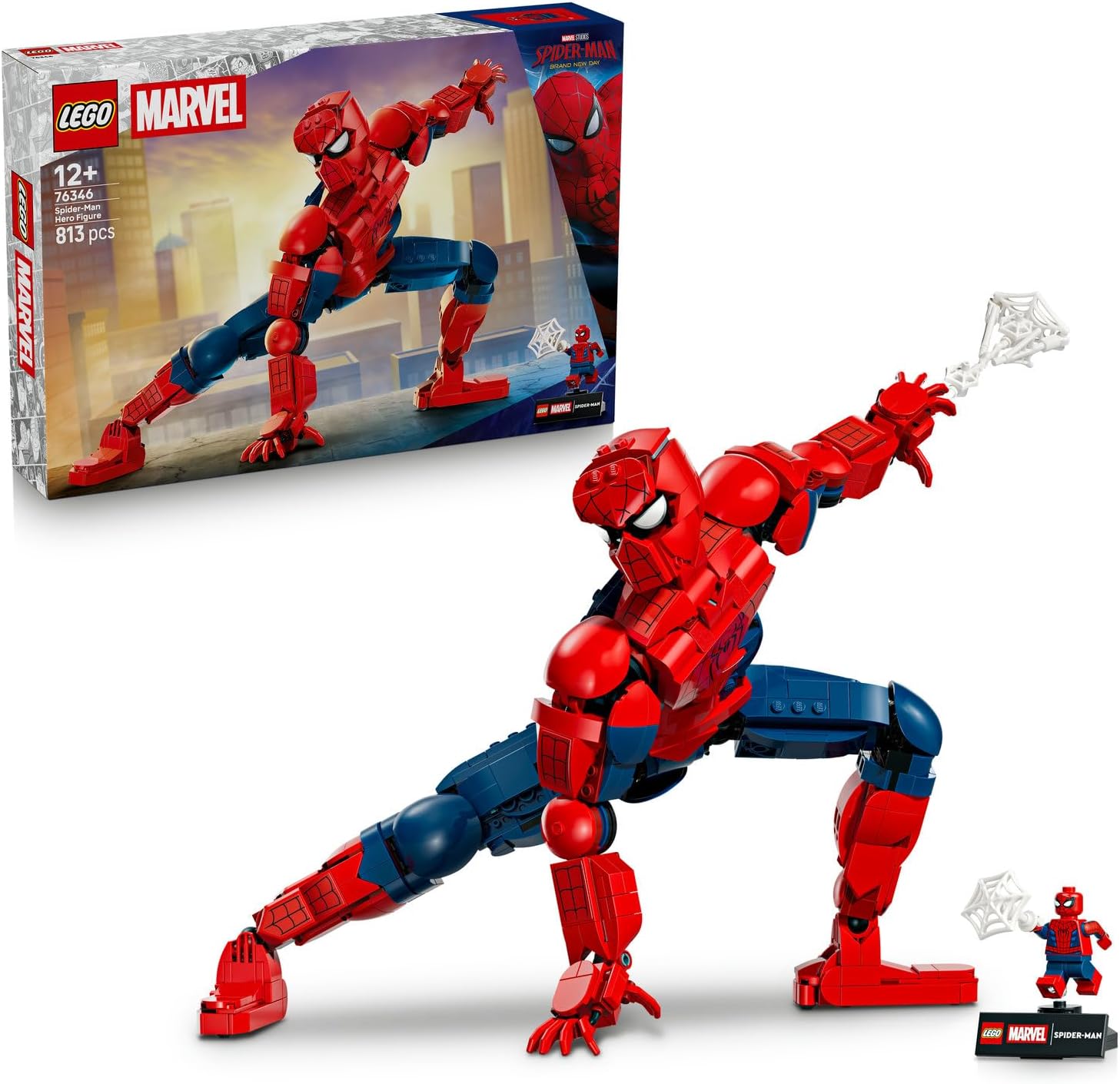 لگو سری ابر قهرمانان مدل فیگور مرد عنکبوتی ۷۶۳۴۶ - LEGO Marvel Spider-Man Hero Figure 76346
