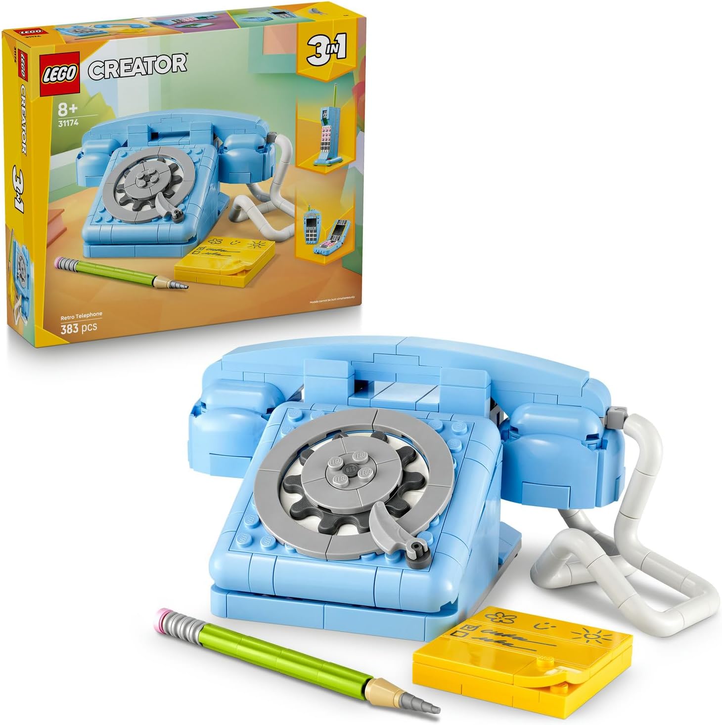 لگو سری سازنده 3 در 1 مدل تلفن رترو ۳۱۱۷۴ - LEGO Creator 3-in-1 Retro Phone 31174
