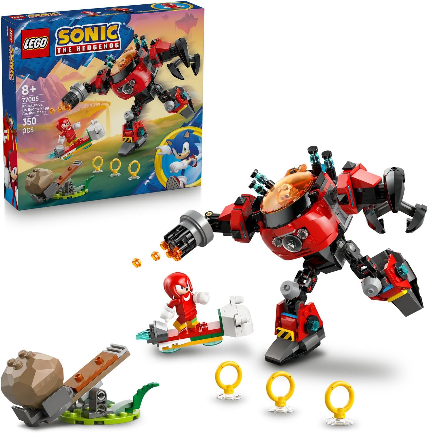 لگو سری سونیک مدل ربات شکن ناکلز مدل ۷۷۰۰۵ - LEGO Sonic Knuckles Egg Crusher Robot 77005