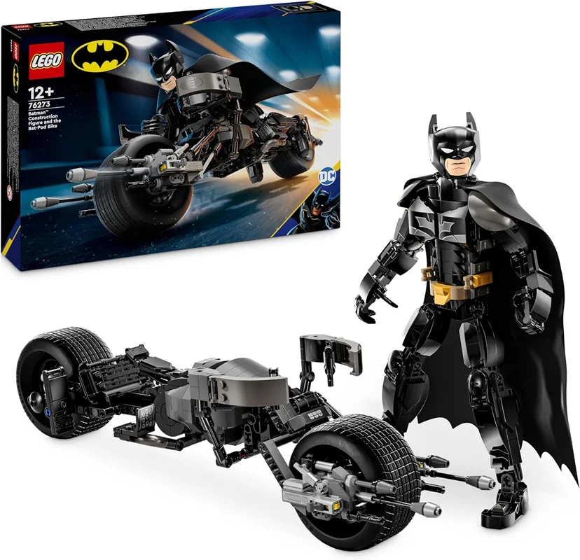 لگو سری ابر قهرمانان مدل بتمن فیگور و موتورسیکلت بت پاد 76273 - LEGO DC Batman: Batman Building Figure and Bat-Pod Motorcycle 76273